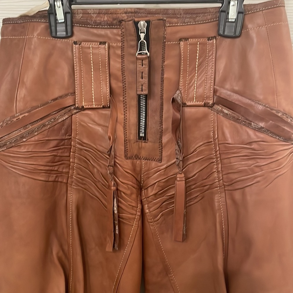 Marithe & François Girbaud butter soft leather crop pant - Picture 3 of 12